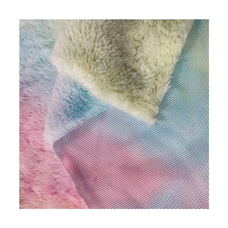 2024 New Pattern Different Colors Stuffed Toy Plush Rugs PV Fur Fleece Fabric