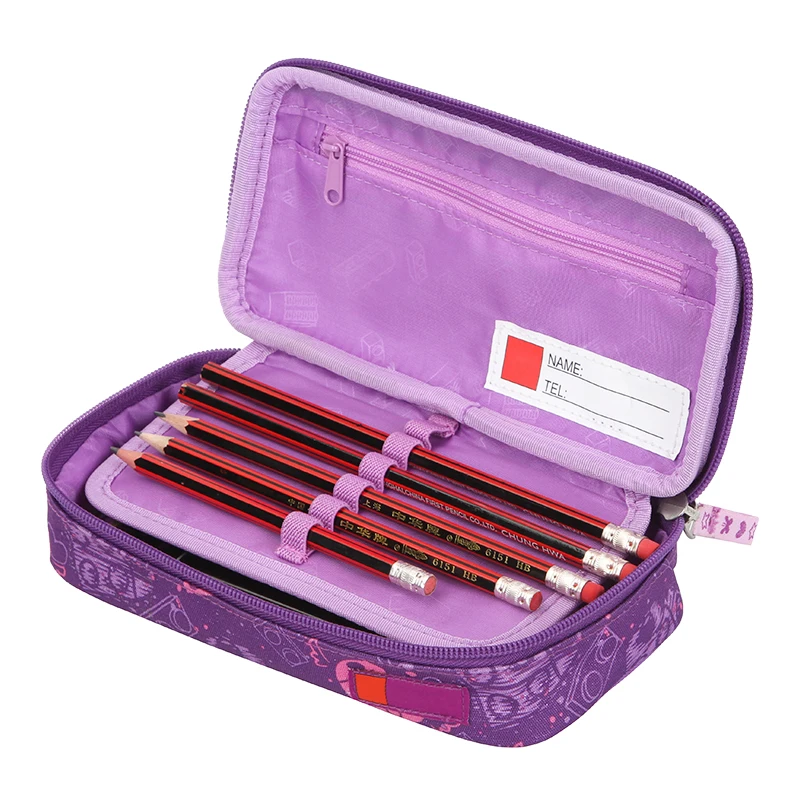 HongJun custom bag kawaii cute pencil pen ruler big capacity school pencil bag for kid pen pencil girl boy children