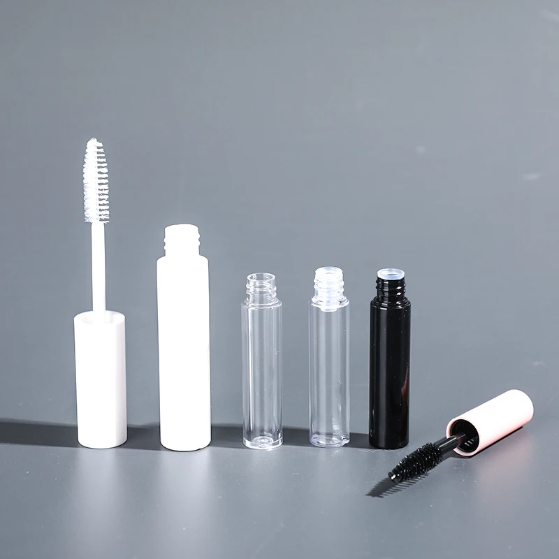 New Product Customized Logo Container PET Matt Black Empty Round Eyeliner Tube Mascara Tube 10ml