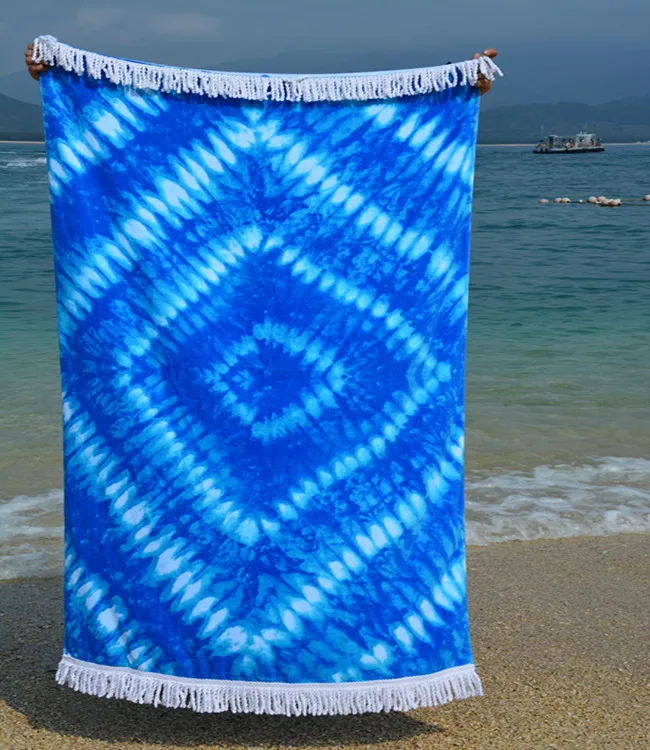 China 100%cotton quick dry fully printing beach towels beach chair towel