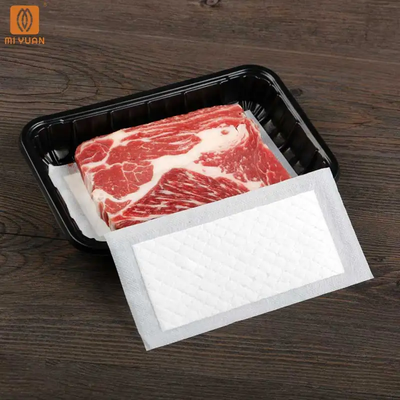 130*90mm Supermarket Factory price  Whole sale disposable high quality soaker paper absorbent tray pad for meat seafood fruit