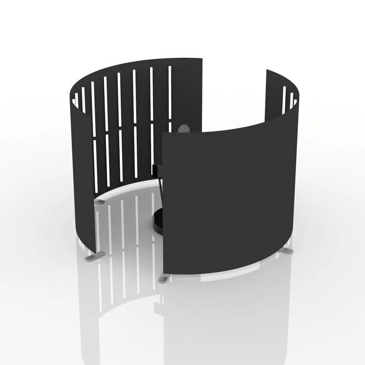 New Arrival 360 Video Photo Booth Enclosure Led Lights 180 Degree Backdrop Wall Spinner Selfie Platform Panel