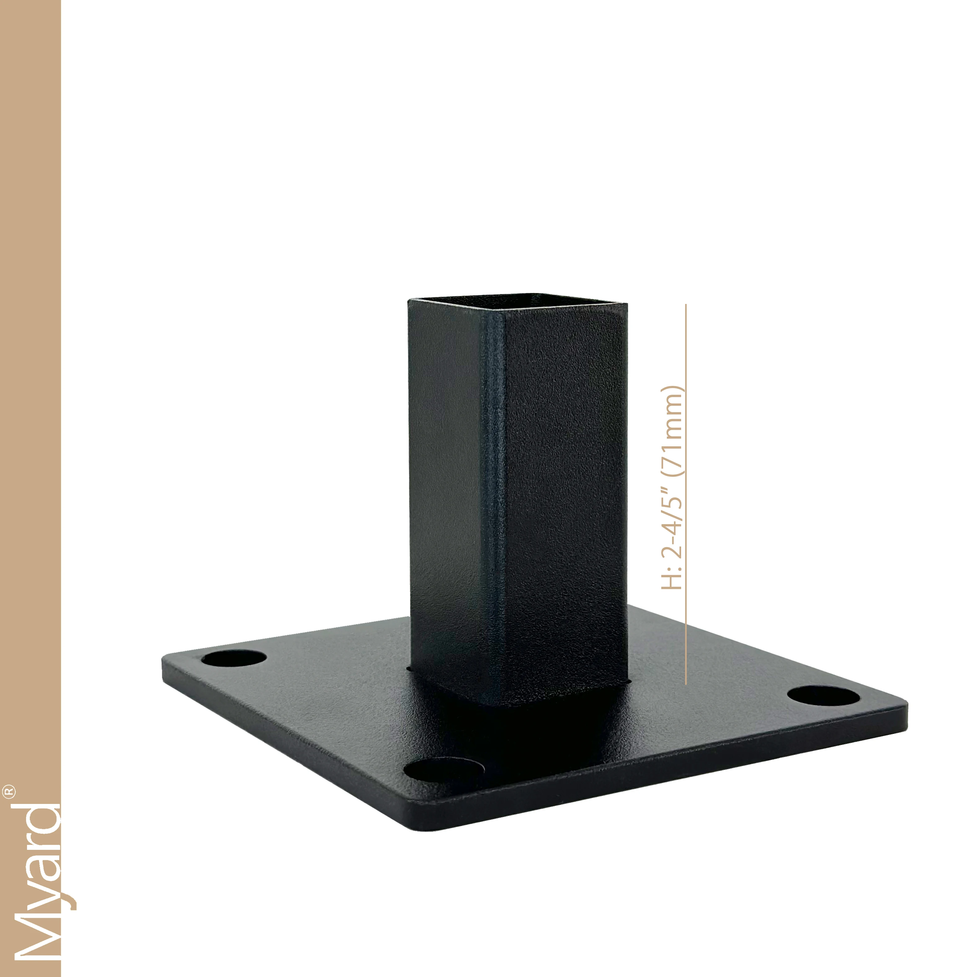 Easy Installation Railing Floor Base Flange Deck Post Brackets With Tapping Screw