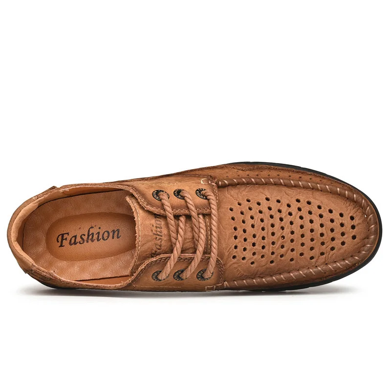 Заводская оптовая продажа, коричневая удобная мужская повседневная обувь из искусственной кожи на заказ