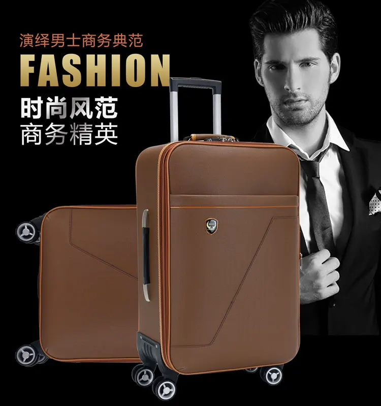 Hard shell PU luggage travel set luxury travel equipments  essentials travel bags business bags & case Business leather  Luggage