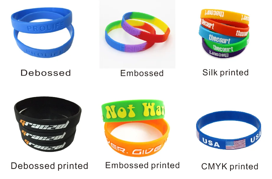 silicone wristbands custom logo