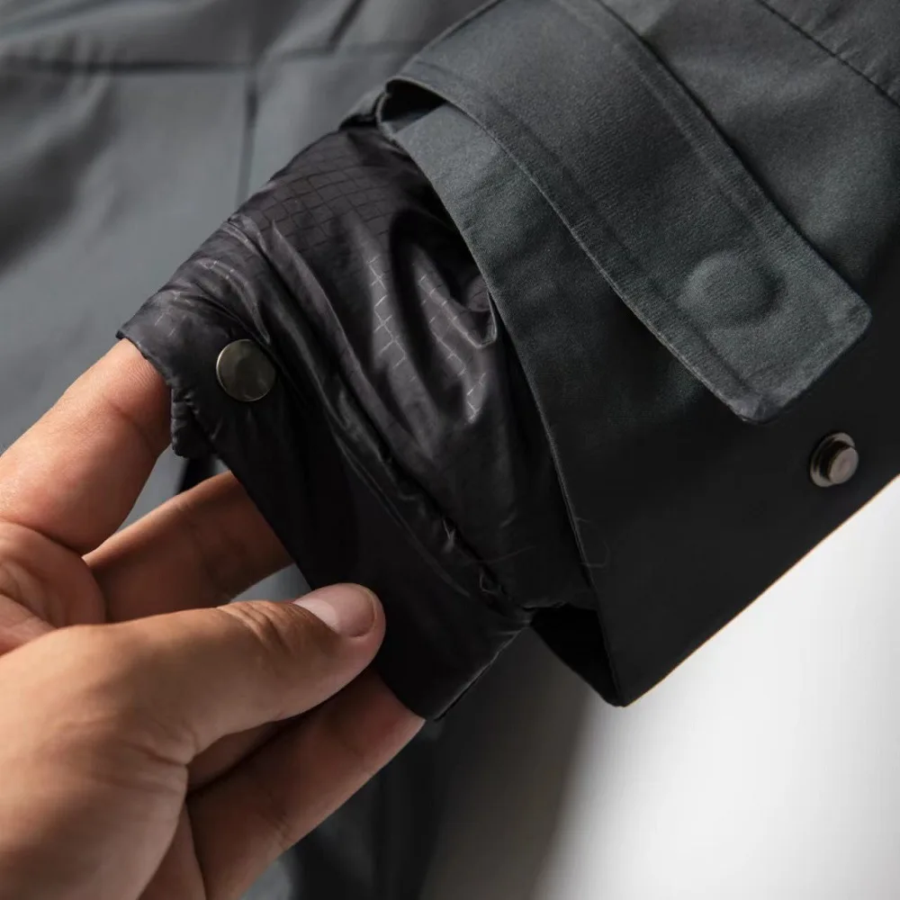 OEM Factory ripstop activewear wind resistant waterproof full zip shell jacket for men