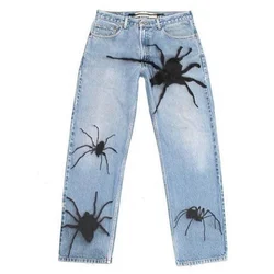 DiZNEW Custom Your Own Digital Printed Denim Pants  All Cotton Straight Leg Men Jeans