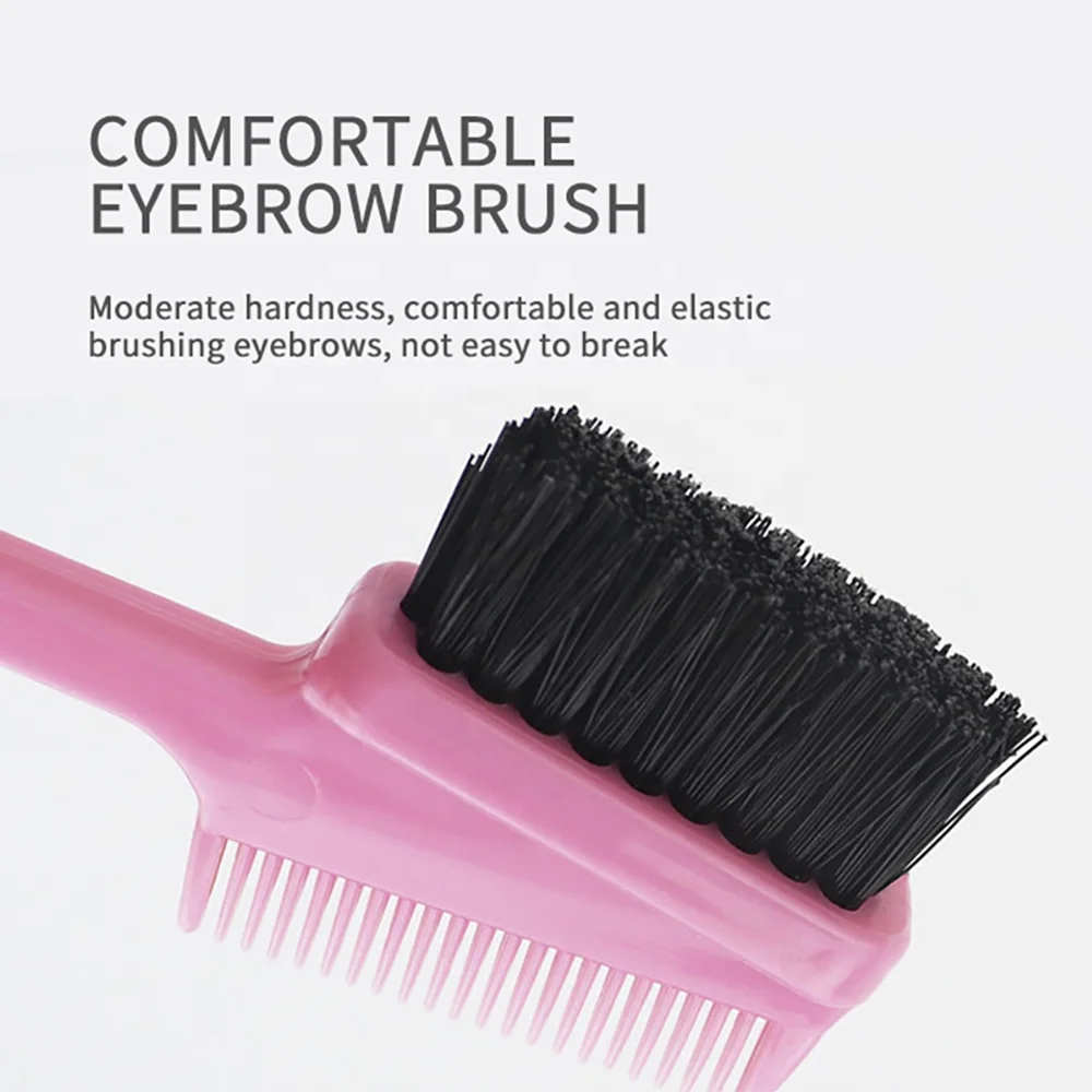 Hair Tools custom 3 in 1 Hair edge brush edge brush and comb double Eyebrow brush