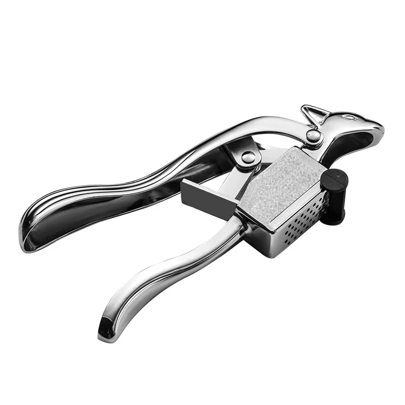 Squirrel Shaped Manual Zinc Alloy Meshed Garlic Press Ginger Mincing Kitchen Gadgets