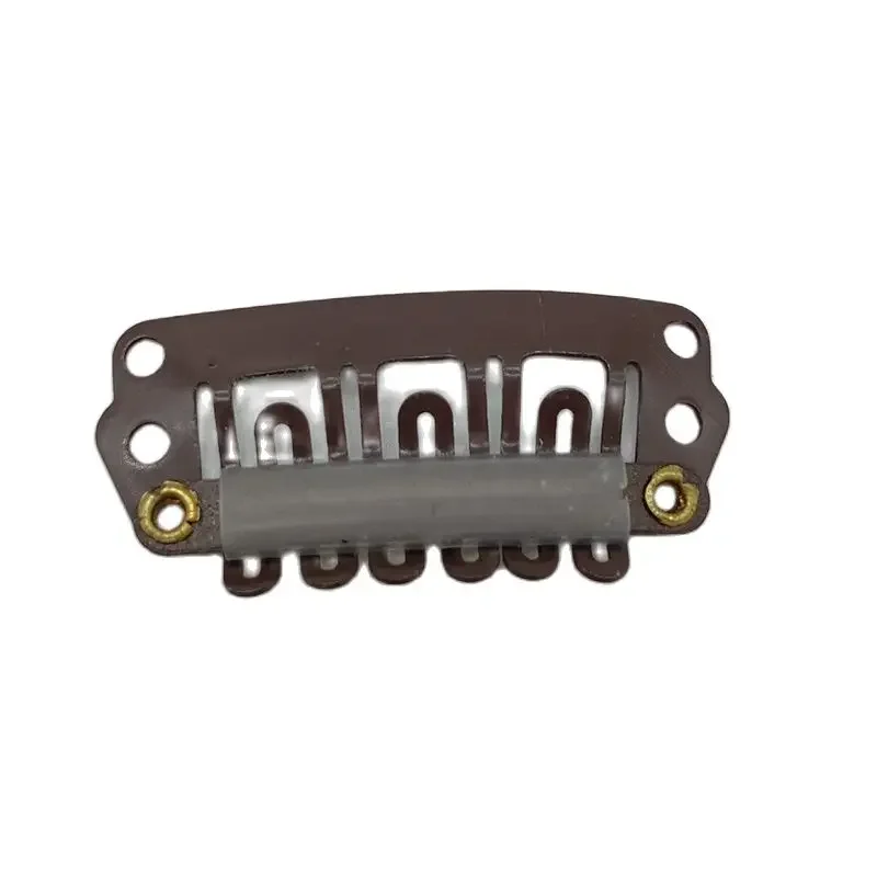 99 PCs 2.8cm Carbon Steel Snap Clips Hair Extension Loop Wig Comb Black Hair Accessories