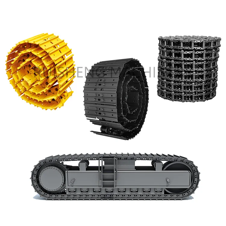 Track Chain With Shoe Group Excavator Track Link Assembly Excavator Undercarriage Spare Parts For Hitachi EX60-1/2