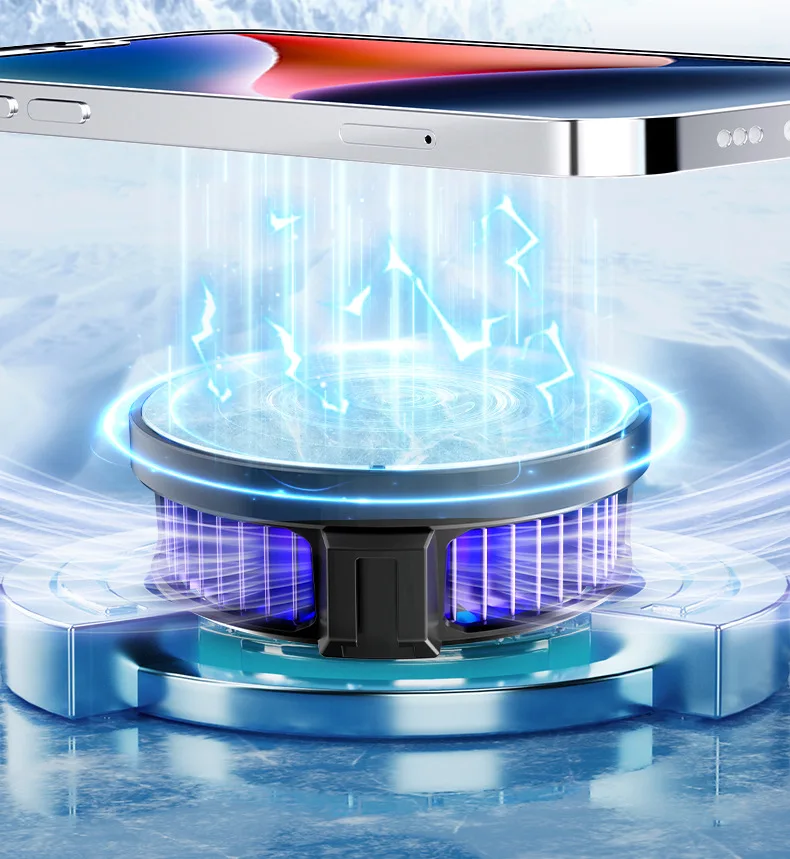 2023 новый продукт L10 Магнитный радиатор RGB светодиодный дисплей температуры охлаждающий вентилятор для мобильного телефона