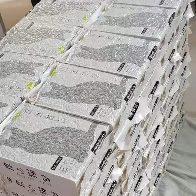 Лидер продаж, высококачественный органический съедобный кошачий наполнитель тофу с активированным углем, 6 л