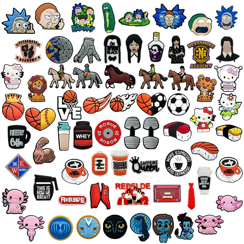 wholesale bear butterfly evil eyes karol g pvc soccer wednesday addams new 2023 animal designer custom coffee shoe croc charms