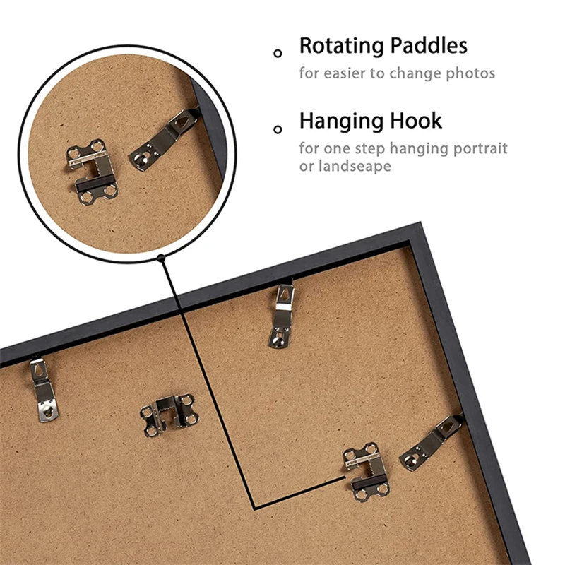 PVC Desk Wall albums accessories Decorations A4 5x7 6x8 8x10 11*14 inches Black White PVC picture plastic Photo Frame with mat