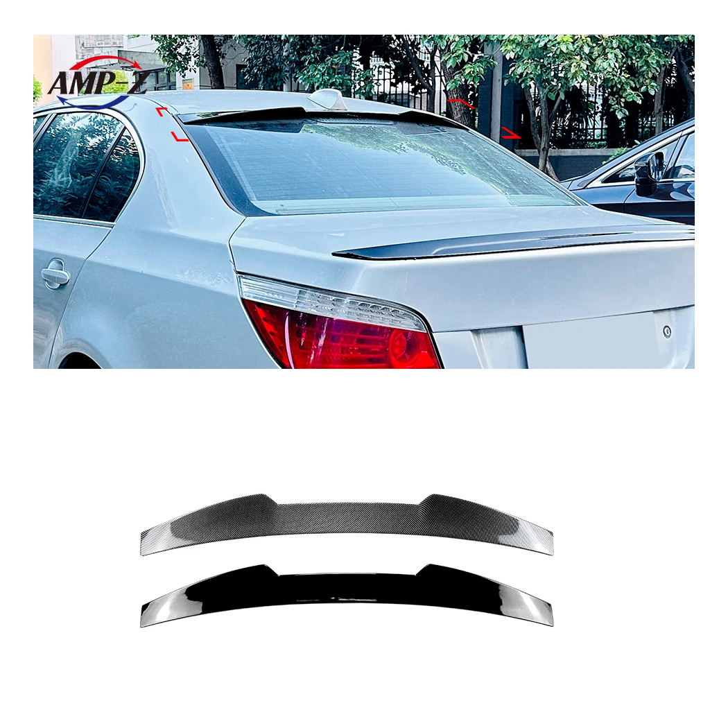 AMP-Z E60 Car Universal Spoiler Gloss Black Abs Material Auto Parts Rear Roof Wing Spoiler For BMW 5 Series E60 2004-2010