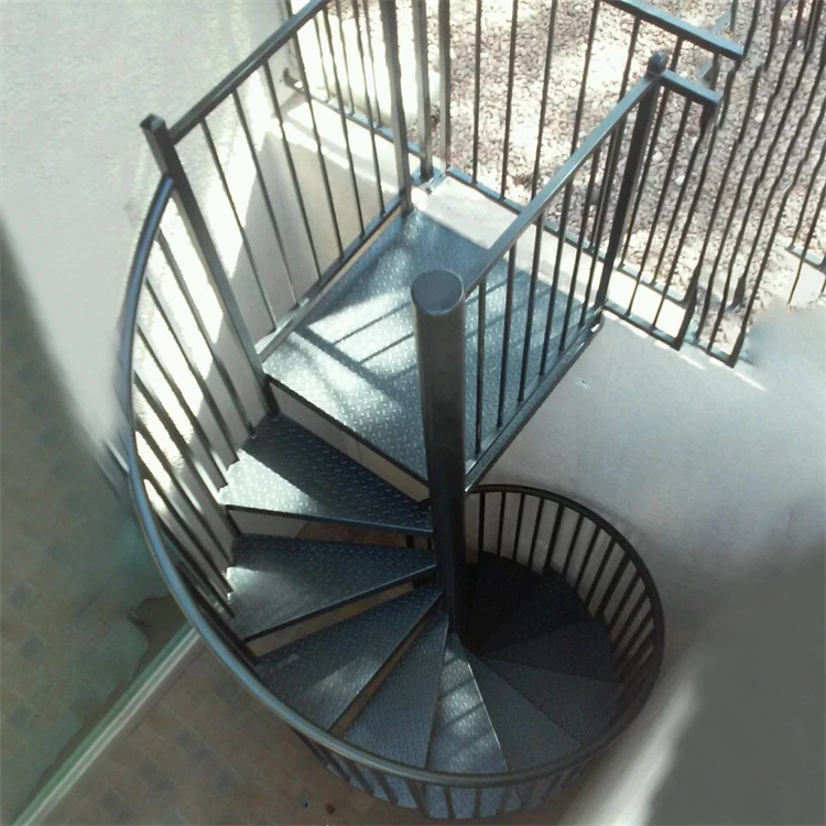 Outdoor galvanized  spiral stairs / exterior metal  large staircase/ spiral steel staircase