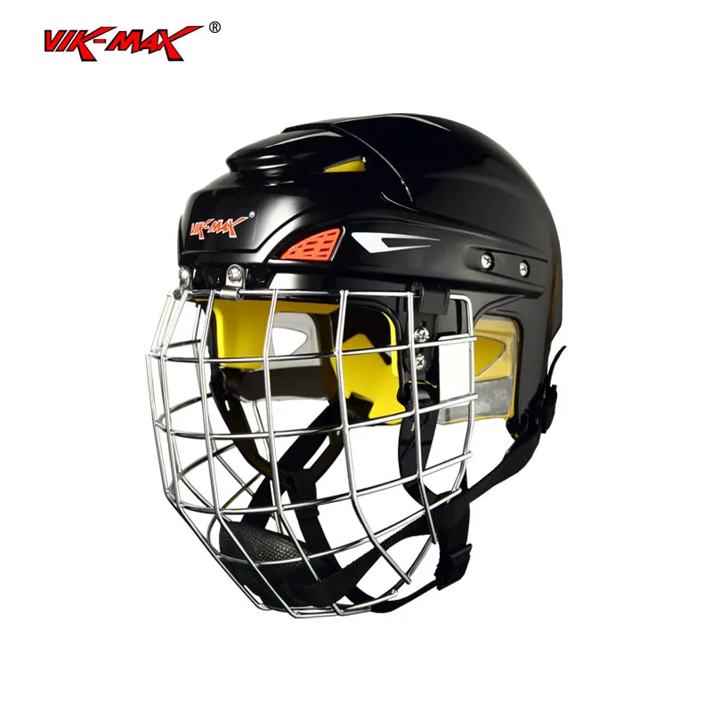 High quality red color ice hockey helmet hockey sport memory cotton lining protective hockey helmet
