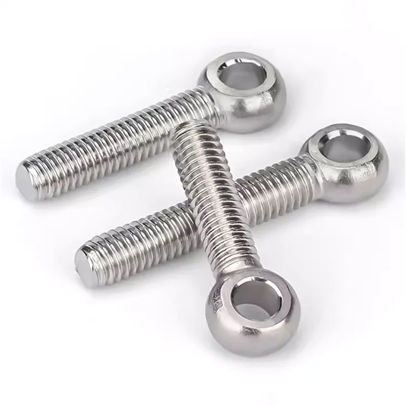 M4 M5 M6 M8-M24 stainless steel sheep eye thread screw closed hook ring screw eye bolt