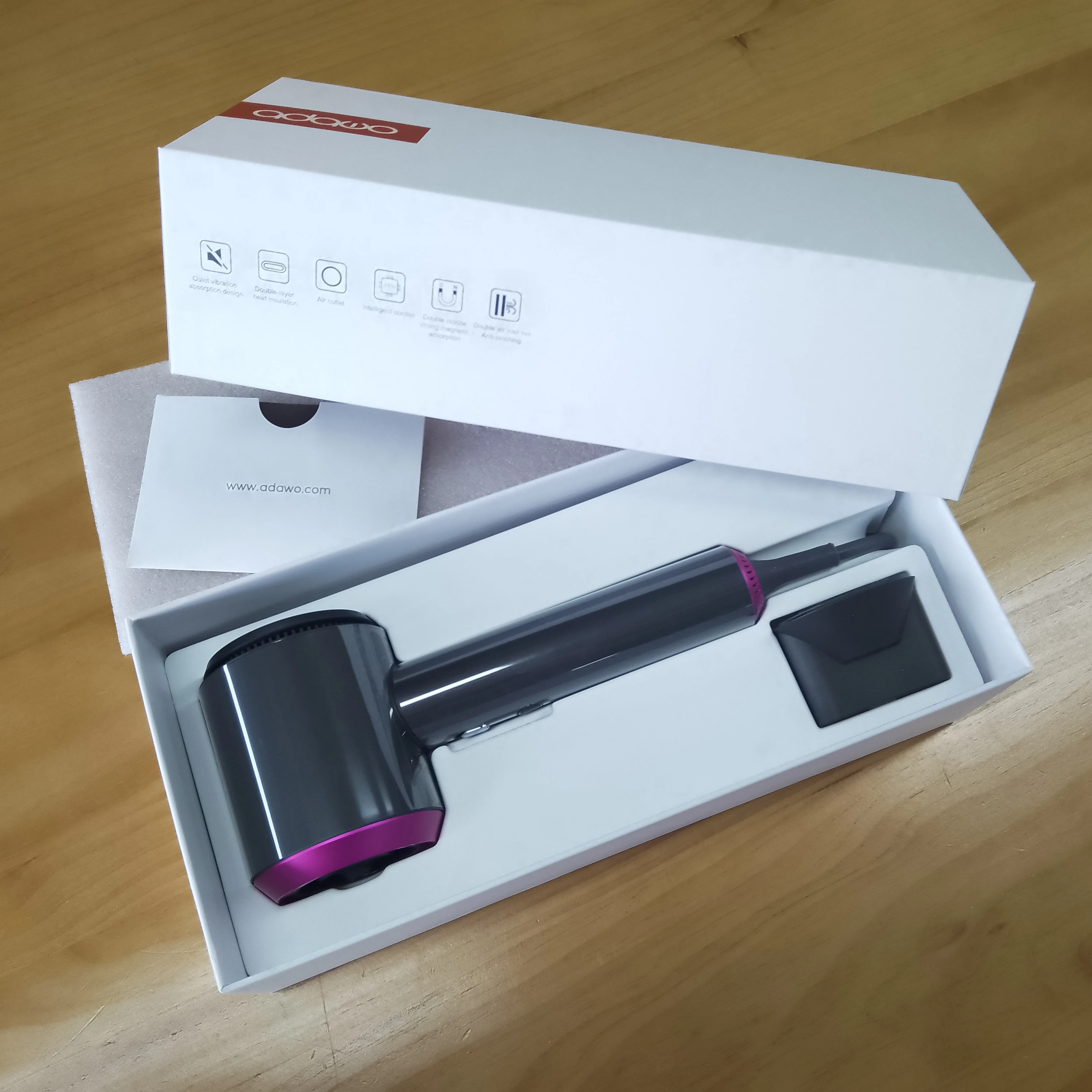 Мини портативный фен для волос без листьев фен без листьев с отрицательными ионами для ухода за волосами