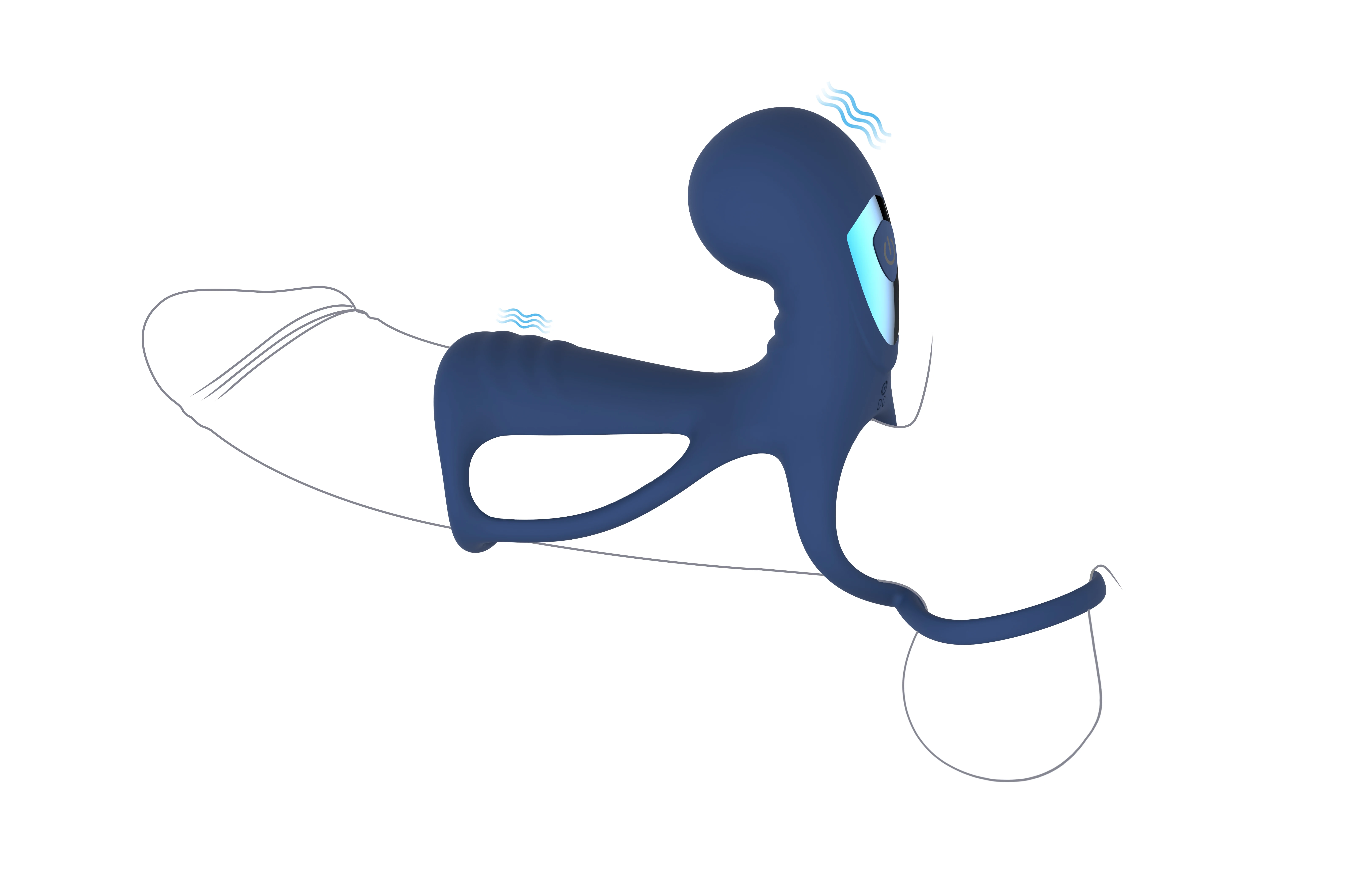 Penis Enlarger Condom Times Thick Sleeve Cock Ring Vibrator Men Sex Products