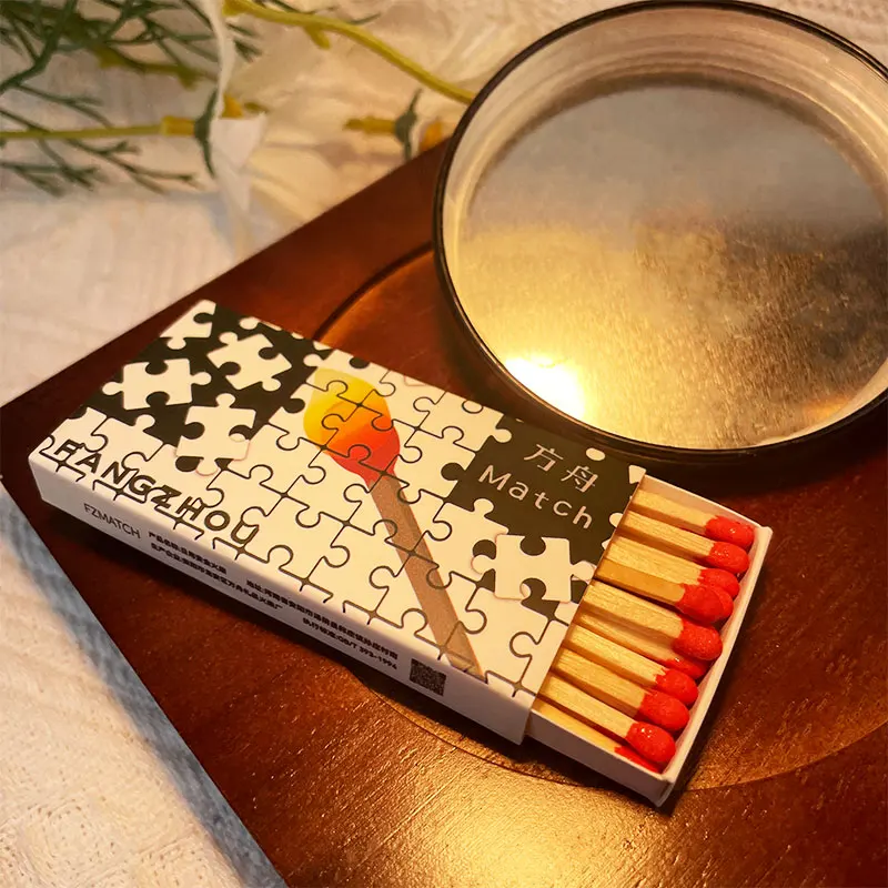FZMATCH Safety match factory high quality puzzle illustration matchbox Safe and Ecological Materials Clean Customized Matches