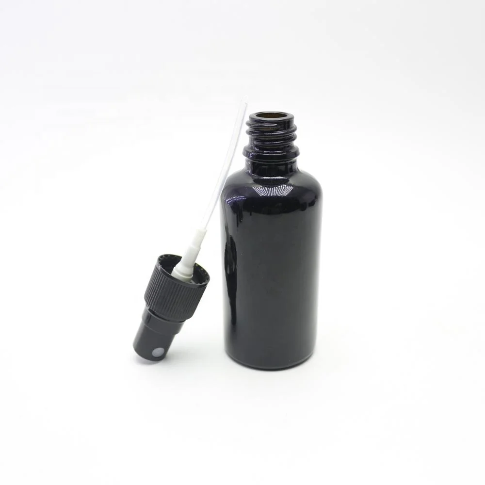 High End 10Ml 15Ml 30Ml 50Ml 100Ml 200Ml Essential Oil Glass Bottles Luxury UV Black Violet Essence Liquid Glass Dropper Bottle