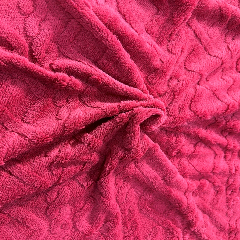 Wholesale 100% Polyester Jacquard Sherpa Cotton Fabric for Blanket Home Cloths Bathrobe Fabric