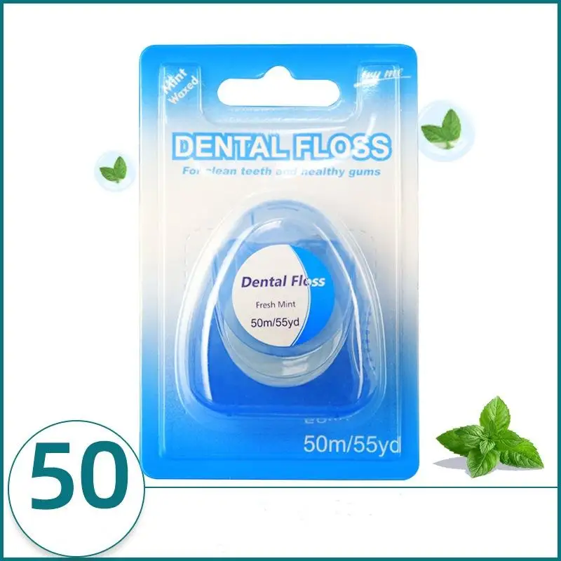 Heathy Clean 50M Floss Length 100% Waste Biodegradable Ecofriendly Gum Dental Floss Corn With Flavor