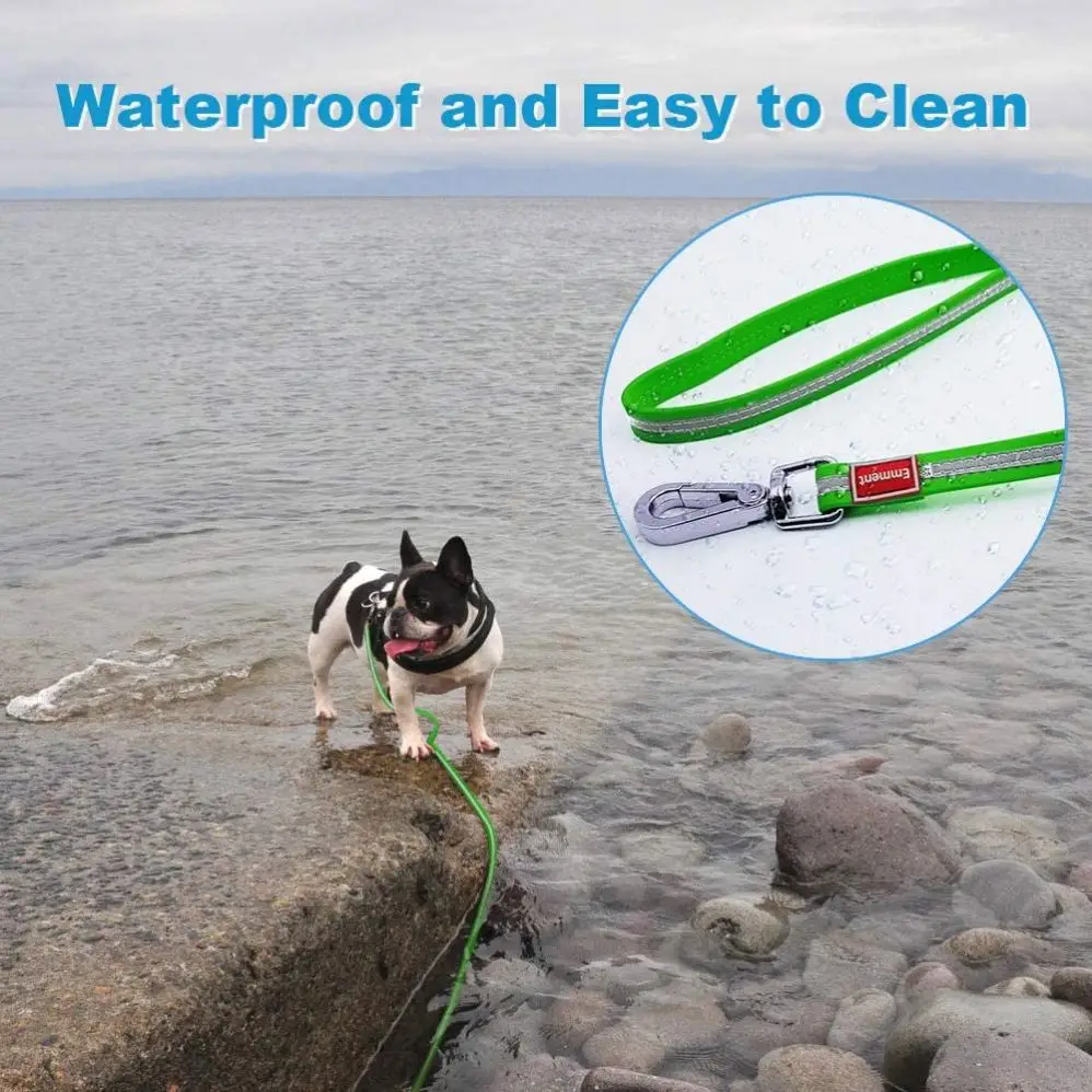 Custom Color Heavy-Duty Trainer Dog Rope Leash Soft Waterproof PVC Material Reflective Pattern Rivet Decoration Walking Pets