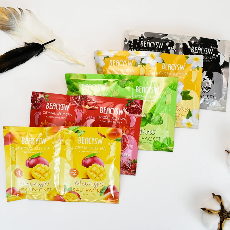 natural crystal jelly pedicur foot soak 50+50G Remove Foot Odor pedicure spa package