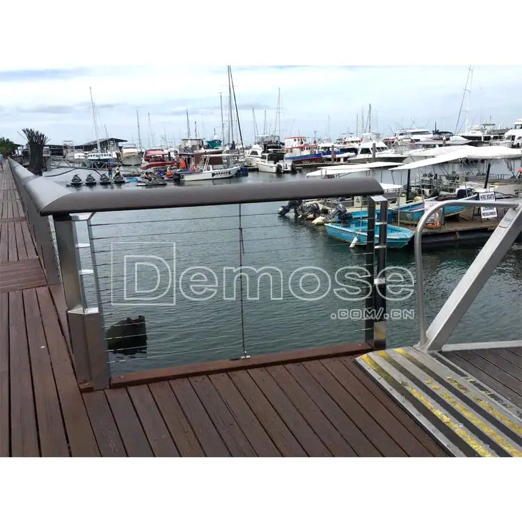 Small Place Terrace Cable Railing Staircase Pillar Column Metal Steel Handrail XTM Rail Glass Spigot Plastic Stair Balustrades