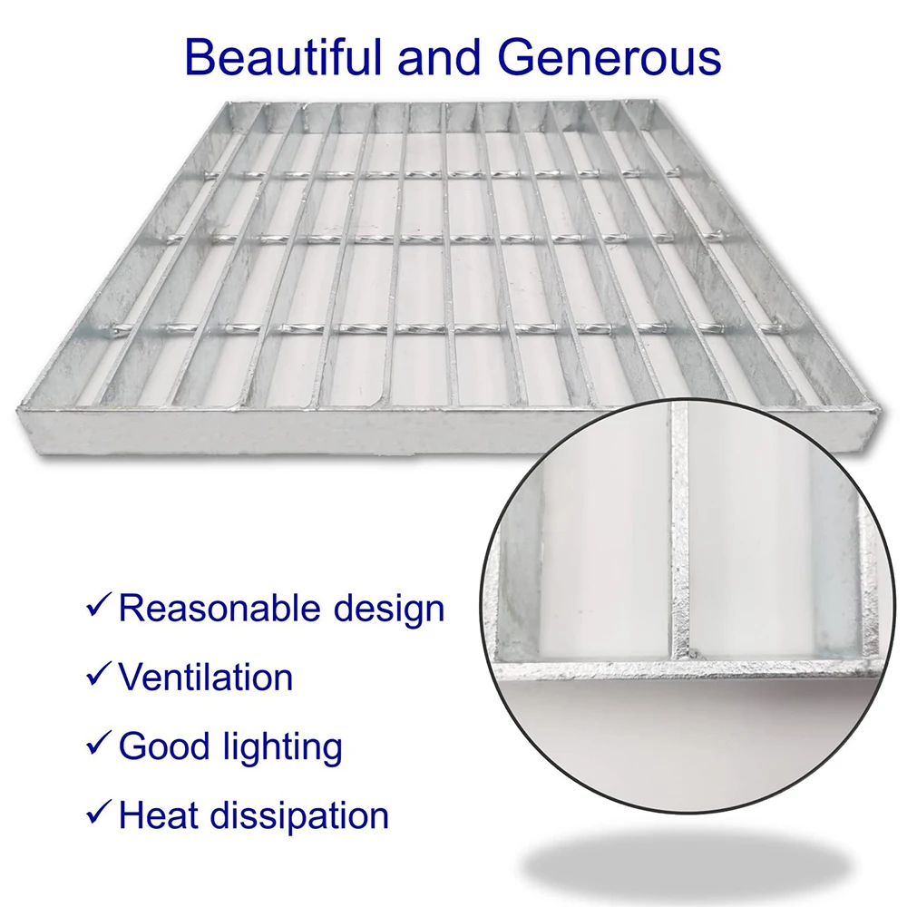 high-quality hot dipped 25x3mm galvanized steel bar floor gratings walkway