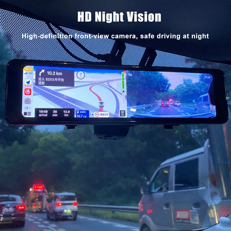 Автомобильный Универсальный портативный беспроводной carplay Android Авто 12 дюймов сенсорный экран android