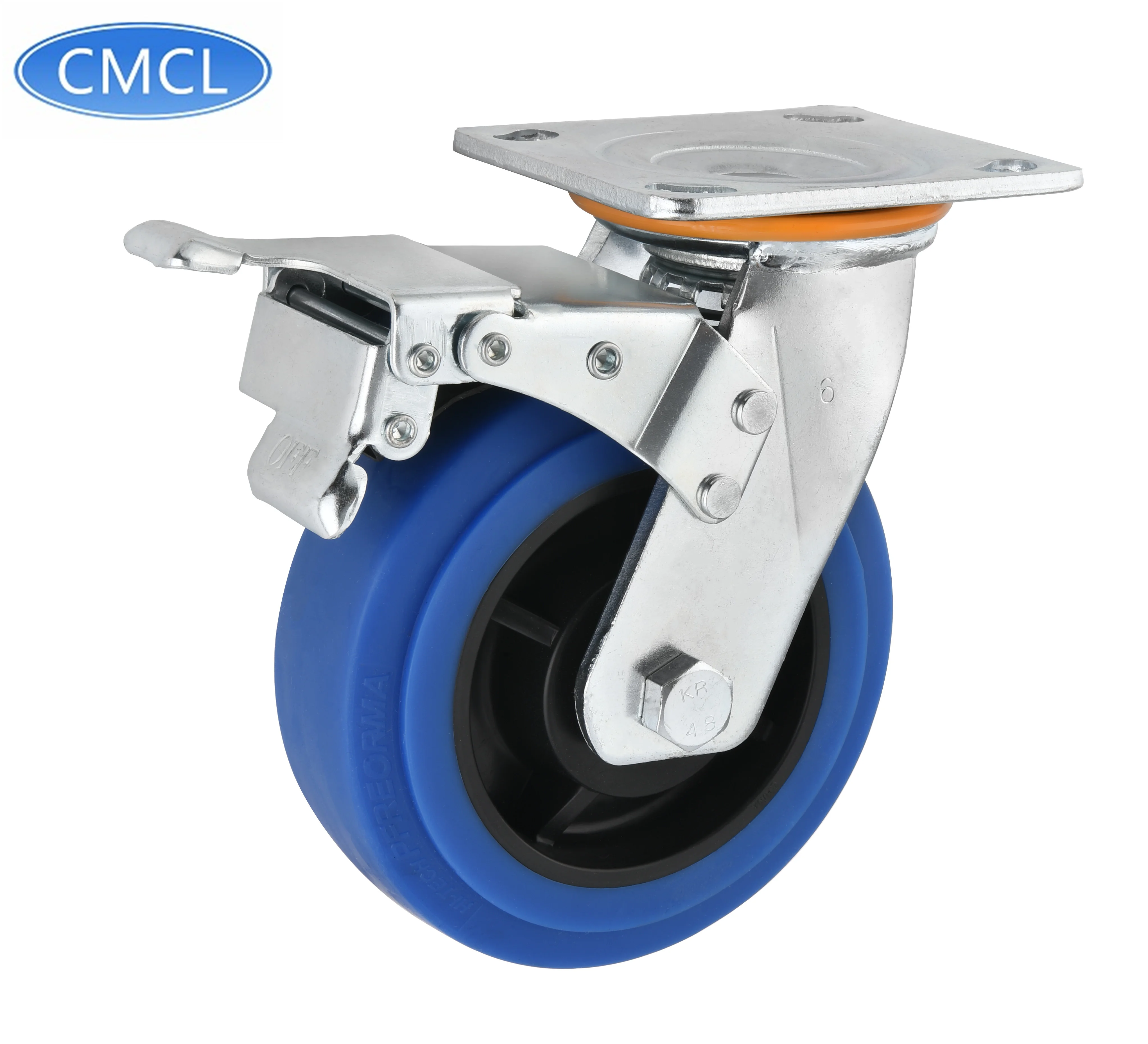 CMCL New Waterproof Outdoor Casters 4/5/6/8 Inch Blue Tpr Caster Swivel/Rigid Castor Wheels