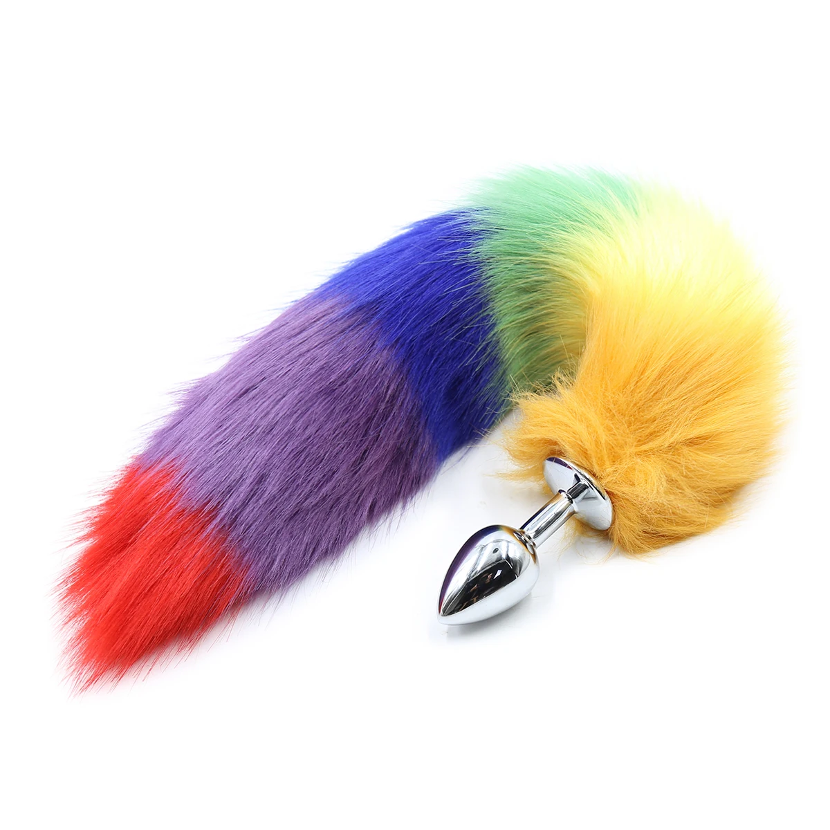 
Aimitoy Rainbow Wild Fox Tail Metal Furry Anal Plug Sex Toys Butt Plug BDSM Flirt Anus Plug For Women cat Tail g spot Stimulate 