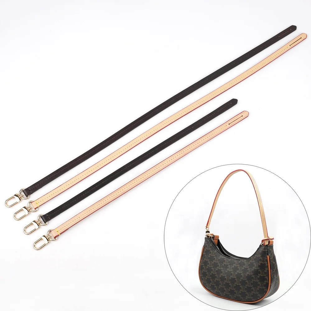 New Long and Short Genuine Leather  Bag Shoulder Strap  Vegetable Tanned Leather Discoloration Bag Belt Underarm Bag Cowhide