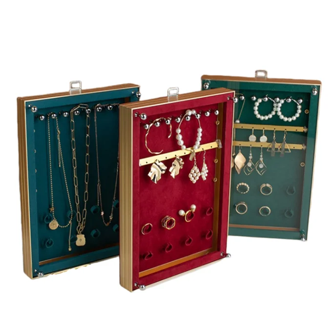 Custom high-end metal jewelry display rack for ring necklace display pendant jewelry holder