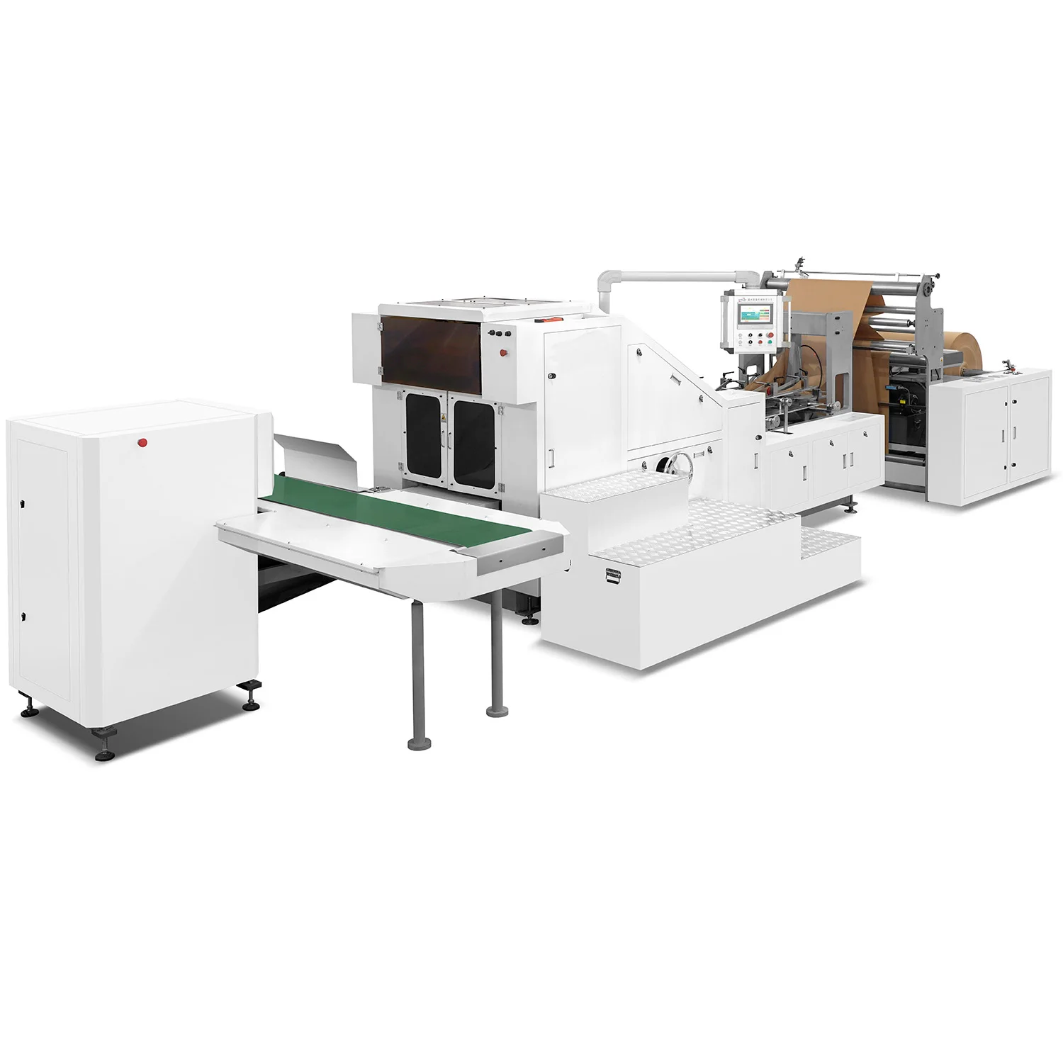 2024 Square Bottom Kraft Shopping Paper Bag Machine with Double Layer