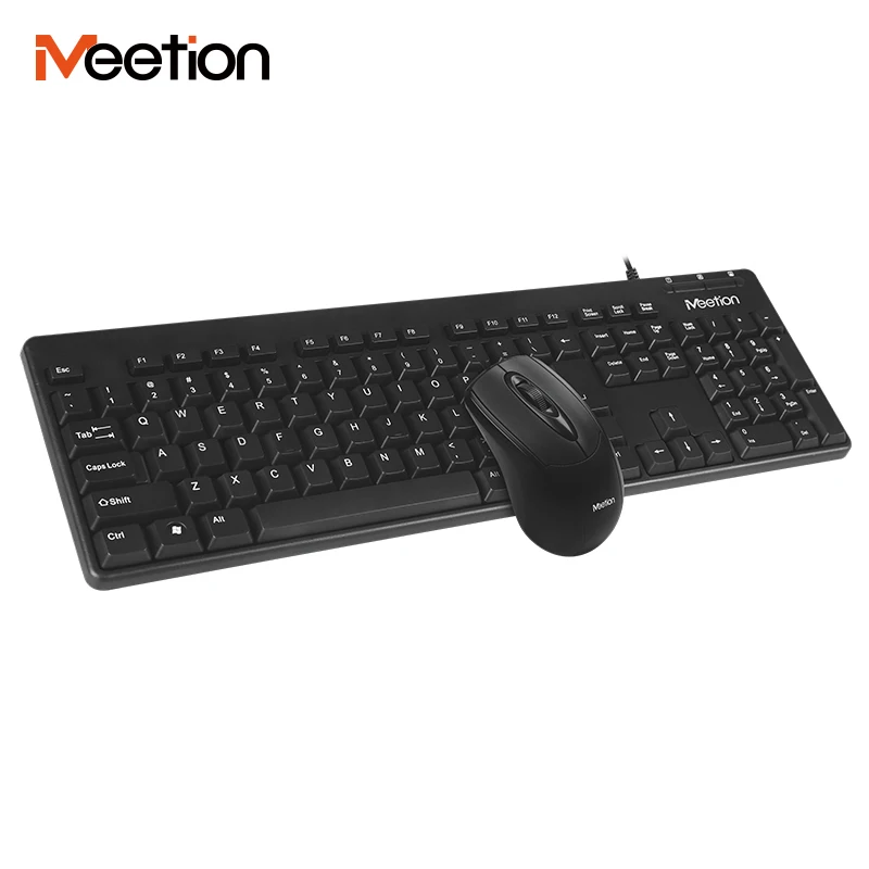 AT100 Full Size PC Computer Mous Wired Keyboard And Mouse Set Combo, Shenzhen Wired Mouse And Keyboard Combo