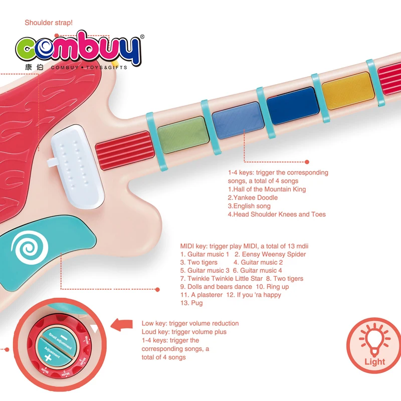 Rock music toy multifunction induction 3+ electric kids guitar