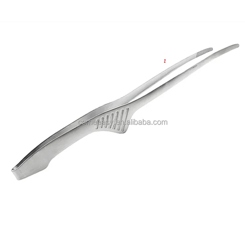 Stainless Steel Camping Barbecue Picnic Grilling Locking BBQ Gifts Cooking Kitchen Food Tongs