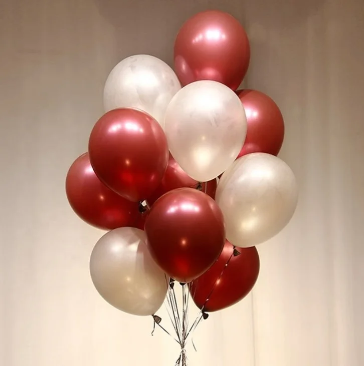 Garnet Red Chrome Gold Latex Balloons DIY Balloon Arch Garland for Birthday Baby Shower Wedding Party Decoration