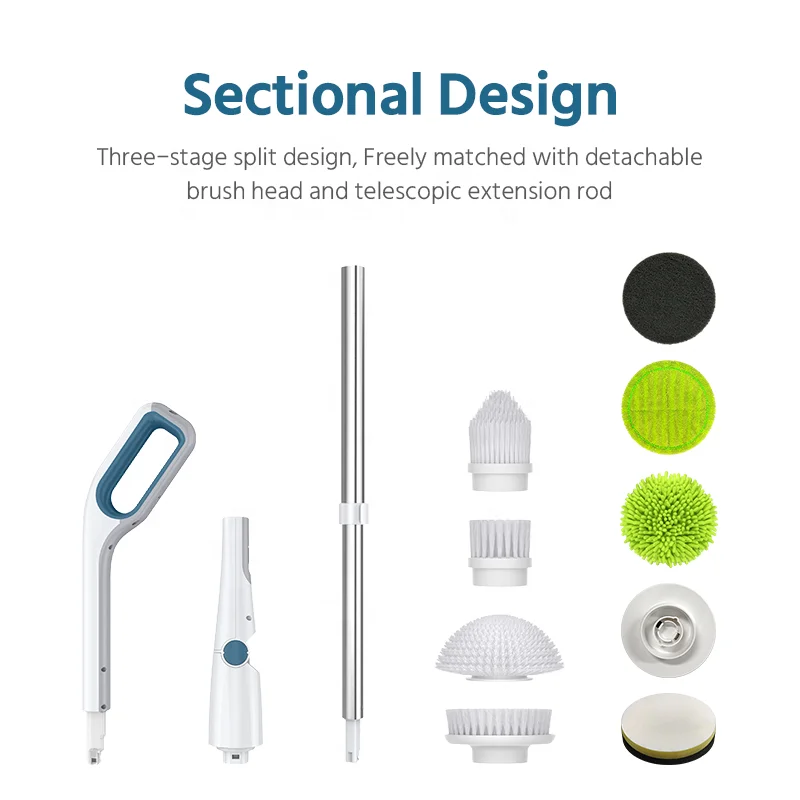 Bathroom Scrub Brushes Electric Long Extension Arm Advance Cleaning Machine For Home & Kitchen Cleaning Gadgets Wholesale
