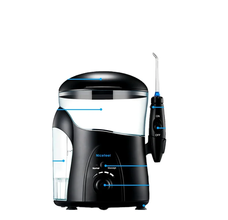 Water Flosser Electric Dental Countertop Professional Oral Irrigator For Teeth, Aquarius, White