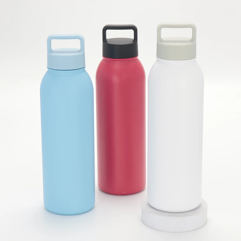 20oz 30oz Stainless Steel Flask Double Wall Vacuum Insulated Sports Gym Water Bottle with Handle