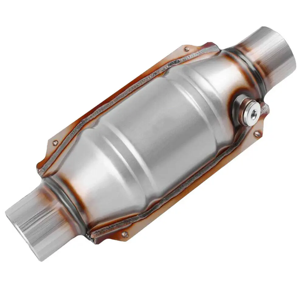 Inlet/Outlet Universal Catalytic Converter with O2 Port & Heat Shield 53004 Car Stainless Steel Catalytic Converter