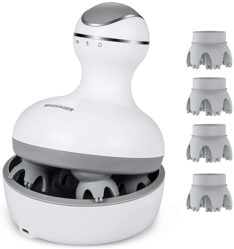 Oem 3D Deep-Kneading Wireless Deep Relaxation Automatic Head Massager Machine Scalp Massager