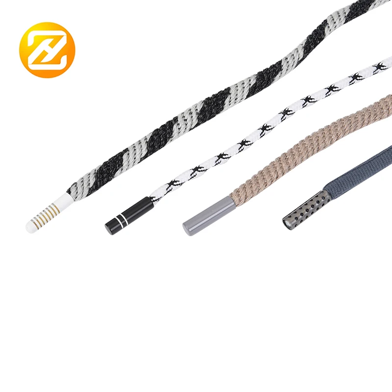 Silk Screen Premium Personalized Metal Clothing Cord Drawcord Tips Agletsr Aglet Metal Logo Tips For Shoe Strings